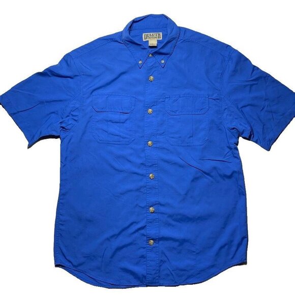 Duluth Trading Co. Mens Blue Short Sleeve Button-Up Shirt M 100% Nylon - Picture 10 of 10
